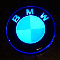 2D светящийся логотип БМВ на мотоцикл 58 мм