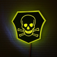 Светящийся логотип Опасно для жизни