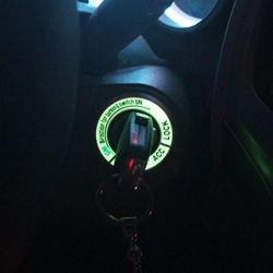 Подсветка замка зажигания Chrysler,подсветка ключа зажигания Chrysler,светящаяся окантовка замка зажигания Chrysler,светящаяся накладка замка зажигания Chrysler,Наклейка окантовка замка зажигания Chrysler светится в темноте за счет светонакопителя