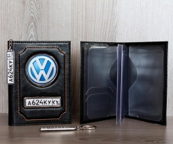 Обложки для автодокументов Volkswagen,Обложки для документов Volkswagen,обложка для документов на машину с маркой машины и номером Фольцваген,Обложка для документов на машину Фольцваген,Обложки для автодокументов с гос. номером,Обложки для автодокументов 