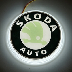 Светящийся логотип SKODA SUPERB,светящаяся эмблема SKODA SUPERB,светящийся логотип на авто SKODA SUPERB,светящийся логотип на автомобиль SKODA SUPERB,подсветка логотипа SKODA SUPERB,2D,3D,4D,5D,6D