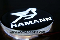 Светящийся логотип HAMANN,светящаяся эмблема  HAMANN,светящийся логотип на авто HAMANN,светящийся логотип на автомобиль  HAMANN,подсветка логотипа HAMANN,2D,3D,4D,5D,6D