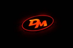 2d светящийся логотип santa fe dm, большой 2d логотипы