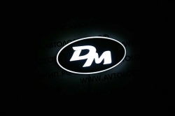 2d светящийся логотип santa fe dm, большой 2d логотипы