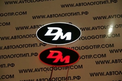 2d светящийся логотип santa fe dm, большой 2d логотипы