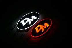 2d светящийся логотип santa fe dm, большой 2d логотипы
