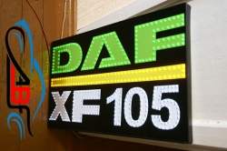 Светящийся логотип DAF XF105,светящийся логотип для грузовика DAF XF105,светящаяся эмблема DAF XF105,табличка DAF XF105,картина DAF XF105,логотип на стекло DAF XF105,светящаяся картина DAF XF105,светодиодный логотип DAF XF105,Truck Led Logo DAF XF105,12v,