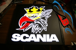 Светящийся,логотип,SCANIA,для,грузовика,светящаяся,эмблема,картина,на,стекло,Truck Led Logo SCANIA,12v,24v