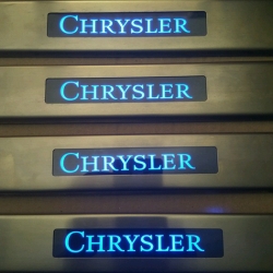 накладки на пороги с подсветкой Chrysler,светящиеся накладки на пороги Chrysler,светодиодные накладки на пороги Chrysler,светодиодные накладки на пороги авто Chrysler,накладки на пороги led Chrysler,декоративные накладки Chrysler