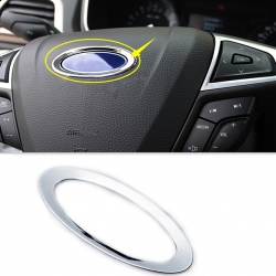 Хром окантовка логотипа на руль для Ford Fiesta, Mondeo, Focus, B-Max,Кольцо накладка на руль,Хромированную окантовку эмблемы на руле,Окантовка значка на руле подходит для моделей Форд,Фокус,Мондео,Куга,Фиеста,Фьюжн