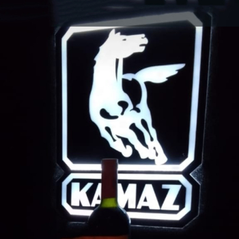 Светящаяся картина Камаз в спальник форма