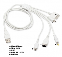 USB кабель на miniUSB, PSP, GBA SP, NDS, DS lite