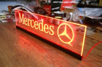 Светящаяся табличка Mercedes 3D