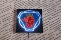 Светящийся логотип SCANIA Red,светящийся логотип для грузовика SCANIA Red,светящаяся эмблема SCANIA Red,табличка SCANIA Red,картина SCANIA Red,логотип на стекло SCANIA Red,светящаяся картина SCANIA Red,светодиодный логотип SCANIA Red,Truck Led Logo SCANIA