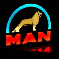 Светящийся логотип на спалку MAN
