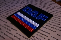 Светящийся логотип DAF Россия,светящийся логотип для грузовика DAF Россия,светящаяся эмблема DAF Россия,табличка DAF Россия,картина DAF Россия,логотип на стекло DAF Россия,светящаяся картина DAF Россия,светодиодный логотип DAF Россия,Truck Led Logo DAF Ро