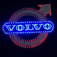 Светящийся логотип для грузовика VOLVO