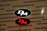2d светящийся логотип santa fe dm, большой 2d логотипы