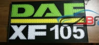 Светящийся логотип DAF XF105,светящийся логотип для грузовика DAF XF105,светящаяся эмблема DAF XF105,табличка DAF XF105,картина DAF XF105,логотип на стекло DAF XF105,светящаяся картина DAF XF105,светодиодный логотип DAF XF105,Truck Led Logo DAF XF105,12v,
