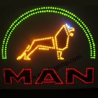 Светящийся логотип для грузовика MAN