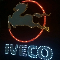 Светящийся логотип Iveco,светящийся логотип для грузовика Iveco,светящаяся эмблема Iveco,табличка Iveco,картина Iveco,логотип на стекло Iveco,светящаяся картина Iveco,светодиодный логотип Iveco,Truck Led Logo Iveco,12v,24v
