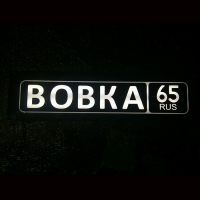 Табличка Вовка светящаяся
