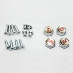 болты номерного знака с логотипом KIA,Декоративный болт для номерного знака с логотипом KIA,Болты для крепления госномера KIA,декоративных болтов на номерные знаки логотипом KIA купить,заказать,доставка