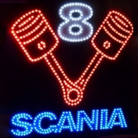 Светящийся логотип для грузовика SCANIA