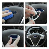 Хром окантовка логотипа на руль для Ford Fiesta, Mondeo, Focus, B-Max,Кольцо накладка на руль,Хромированную окантовку эмблемы на руле,Окантовка значка на руле подходит для моделей Форд,Фокус,Мондео,Куга,Фиеста,Фьюжн