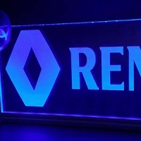 Светящаяся табличка Renault 3D