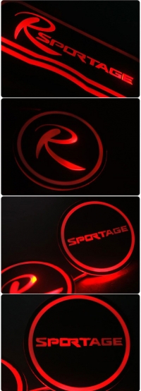Подсветка центральной консоли KIA Sportage,коврики в ниши автомобиля KIA Sportage,коврики в подстаканники KIA Sportage,коврики в двери KIA Sportage,автомобильные резиновые коврики KIA Sportage,подсветка салона KIA Sportage,подсветка подстаканников KIA Spo