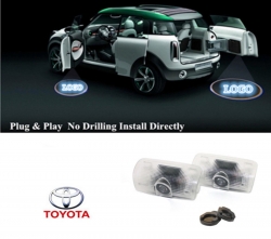 Подсветка логотипа в двери TOYOTA,подсветка дверей с логотипом TOYOTA,Штатная подсветка TOYOTA,подсветка дверей с логотипом авто TOYOTA,светодиодная подсветка логотипа TOYOTA в двери,Лазерные проекторы TOYOTA в двери,Лазерная подсветка TOYOTA