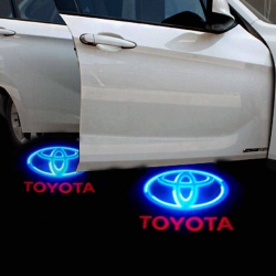 Подсветка,логотипа,в,двери,TOYOTA,дверей,с,логотипом,Штатная,авто,светодиодная,Лазерные,проекторы