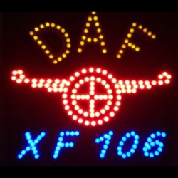 Светящийся логотип DAF XF106,светящийся логотип для грузовика DAF XF106,светящаяся эмблема DAF XF106,табличка DAF XF106,картина DAF XF106,логотип на стекло DAF XF106,светящаяся картина DAF XF106,светодиодный логотип DAF XF106,Truck Led Logo DAF XF106,12v,