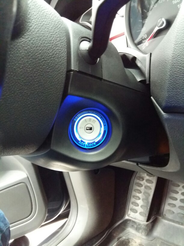 Подсветка замка зажигания ford,подсветка ключа зажигания ford,светящаяся окантовка замка зажигания ford,светящаяся накладка замка зажигания ford