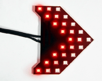 Side Mirror Turn Signal Glass Repeater LED Light 4